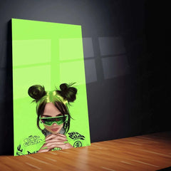 Billie Eilish Metal Poster – The Dark Pop Icon - TURTLEWINGS 