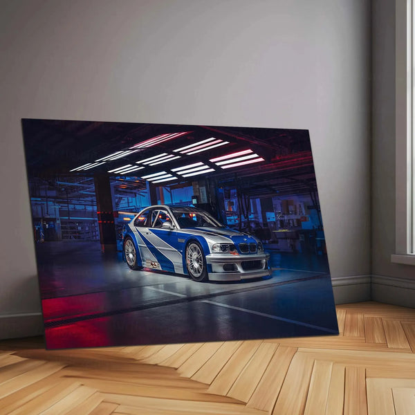 Car Metal Poster | 2005 BMW M3 GTR Need for Speed Metal Poster – Iconic Racing Game Wall Art - TURTLEWINGS 