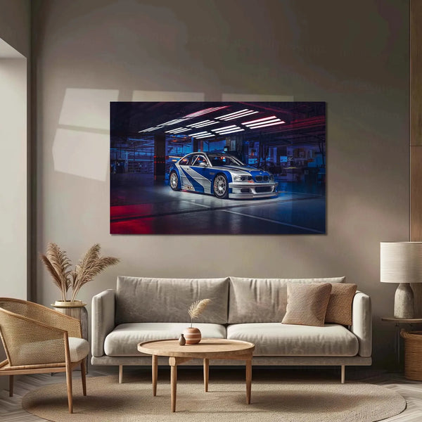 Car Metal Poster | 2005 BMW M3 GTR Need for Speed Metal Poster – Iconic Racing Game Wall Art - TURTLEWINGS 