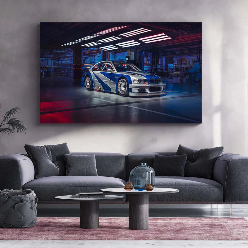 Car Metal Poster | 2005 BMW M3 GTR Need for Speed Metal Poster – Iconic Racing Game Wall Art - TURTLEWINGS 