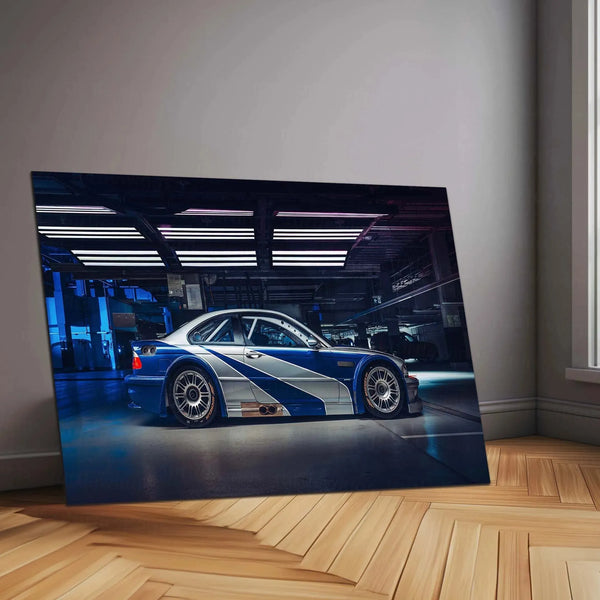 Car Metal Poster | 2005 BMW M3 GTR Need for Speed Metal Poster – Iconic Racing Game Wall Art 1 - TURTLEWINGS 