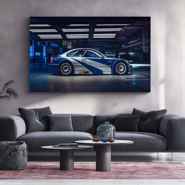 Car Metal Poster | 2005 BMW M3 GTR Need for Speed Metal Poster – Iconic Racing Game Wall Art 1 - TURTLEWINGS 