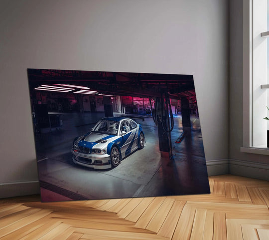 Car Metal Poster | 2005 BMW M3 GTR Need for Speed Metal Poster – Iconic Racing Game Wall Art 2