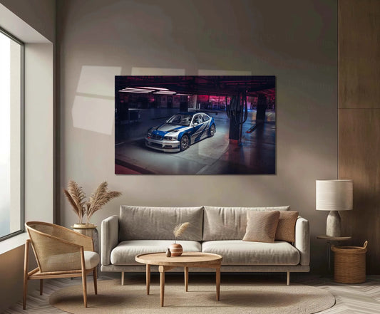 Car Metal Poster | 2005 BMW M3 GTR Need for Speed Metal Poster – Iconic Racing Game Wall Art 2