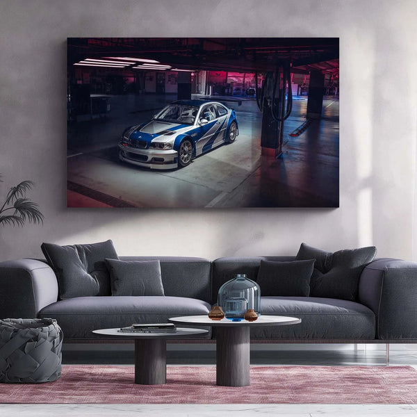 Car Metal Poster | 2005 BMW M3 GTR Need for Speed Metal Poster – Iconic Racing Game Wall Art 2 - TURTLEWINGS 