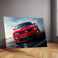 LED | ⚡ Chevrolet Camaro Neon LED Metal Poster | Muscle Car Wall Art | Illuminated Garage & Gamer Decor