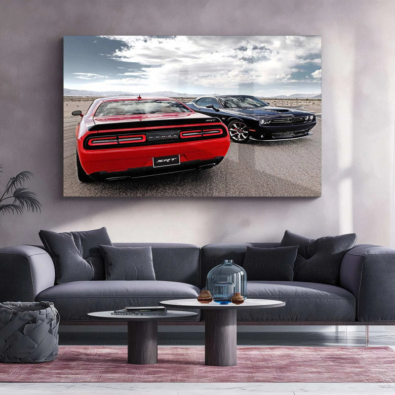 2015 Dodge Challenger SRT Hellcat Metal Poster | Iconic Muscle Car Wall Art - TURTLEWINGS 