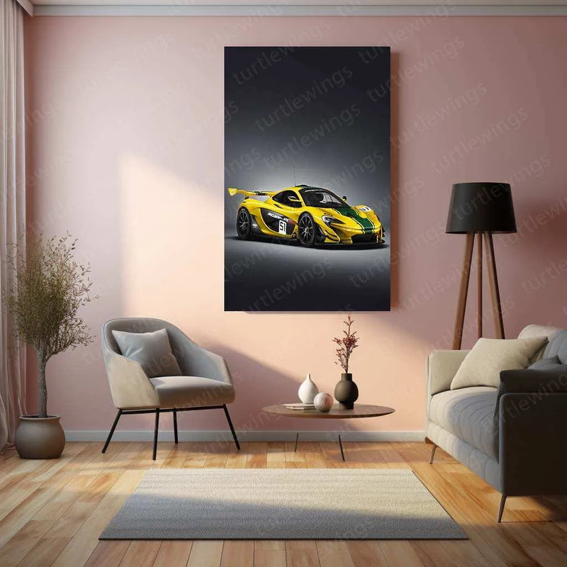 2015 McLaren P1 GTR Metal Poster | Hypercar Performance & Luxury Wall Art - TURTLEWINGS 