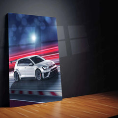 2016 Volkswagen Golf GTI TCR Metal Poster | High-Performance Hatchback Art - TURTLEWINGS 