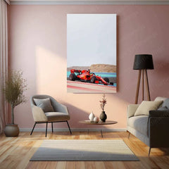 2019 Formula 1 Ferrari SF90 Metal Poster | Ferrari F1 Racing Art & Motorsport Wall Decor - TURTLEWINGS 
