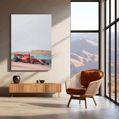 2019 Formula 1 Ferrari SF90 Metal Poster | Ferrari F1 Racing Art & Motorsport Wall Decor - TURTLEWINGS 