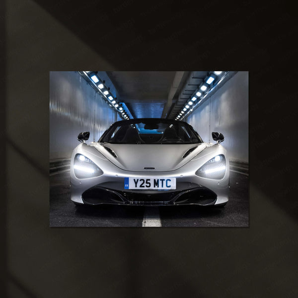 LED | 🚀 McLaren 720S Spider Neon LED Metal Poster | Supercar Wall Art | Luxury Automotive Glow Decor