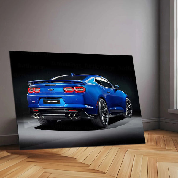 LED | ⚡ Chevrolet Camaro Neon LED Metal Poster | Muscle Car Wall Art | Illuminated Garage & Gamer Decor 01