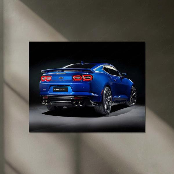 LED | ⚡ Chevrolet Camaro Neon LED Metal Poster | Muscle Car Wall Art | Illuminated Garage & Gamer Decor 01