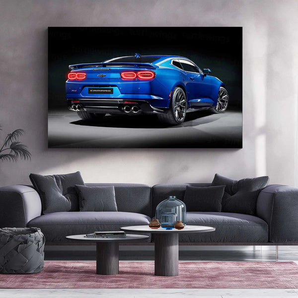 LED | ⚡ Chevrolet Camaro Neon LED Metal Poster | Muscle Car Wall Art | Illuminated Garage & Gamer Decor 01