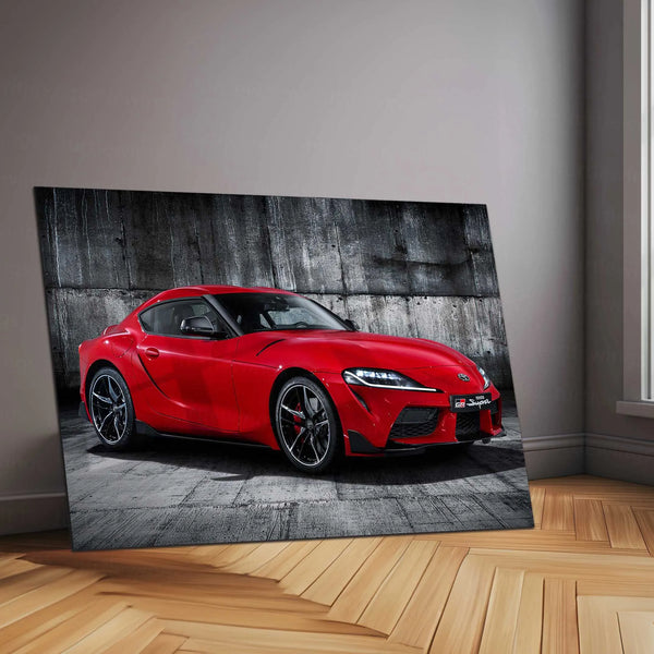 LED | 🔥 Toyota Supra Neon LED Metal Poster | JDM Legend Wall Art | Turbocharged Street Racer Glow Decor