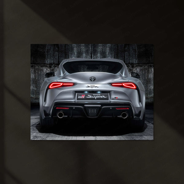LED | 🔥 Toyota Supra Neon LED Metal Poster | JDM Legend Wall Art | Turbocharged Street Racer Glow Decor 01