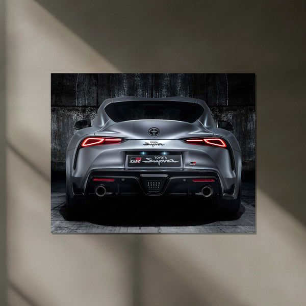 LED | 🔥 Toyota Supra Neon LED Metal Poster | JDM Legend Wall Art | Turbocharged Street Racer Glow Decor 01