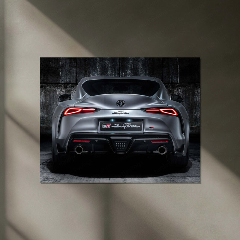 LED | 🔥 Toyota Supra Neon LED Metal Poster | JDM Legend Wall Art | Turbocharged Street Racer Glow Decor 01 - TURTLEWINGS 