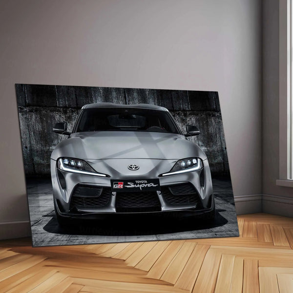 LED | 🔥 Toyota Supra Neon LED Metal Poster | JDM Legend Wall Art | Turbocharged Street Racer Glow Decor 02