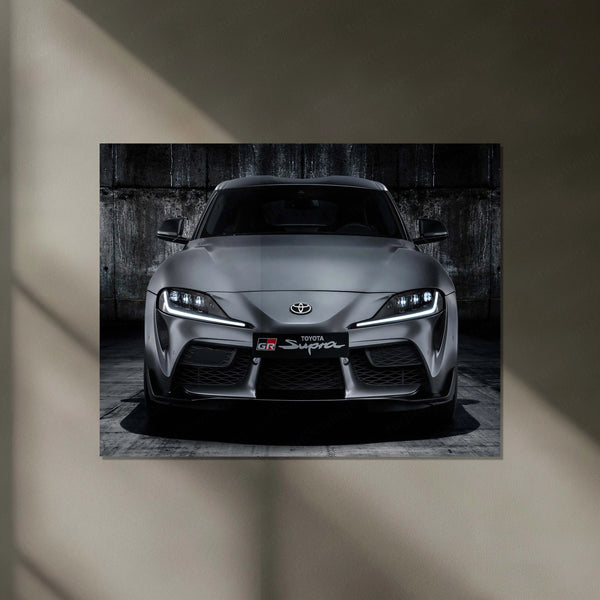 LED | 🔥 Toyota Supra Neon LED Metal Poster | JDM Legend Wall Art | Turbocharged Street Racer Glow Decor 02