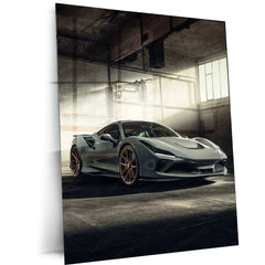 2021 Novitec Ferrari F8 Tributo Metal Poster | High-Performance Luxury Sports Car Art - TURTLEWINGS 