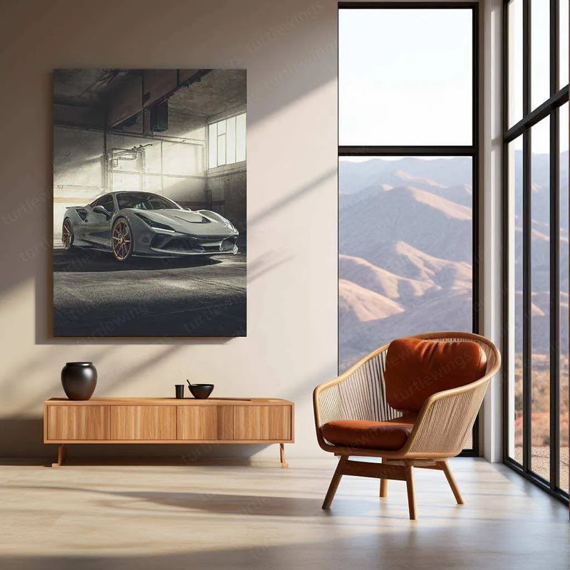 2021 Novitec Ferrari F8 Tributo Metal Poster | High-Performance Luxury Sports Car Art - TURTLEWINGS 