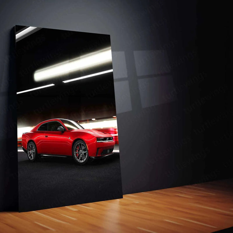 2024 Dodge Charger Daytona Metal Poster | Iconic Muscle Car Art - TURTLEWINGS 