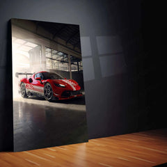2024 Ferrari 296 Challenge (005) Metal Poster | High-Performance Racing Art - TURTLEWINGS 
