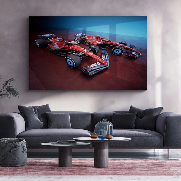 2024 Formula 1 Ferrari SF-24 (005) Metal Poster | Racing Legacy in Style - TURTLEWINGS 