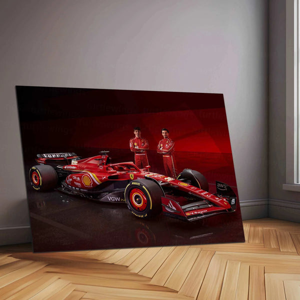 2024 Formula 1 Ferrari SF-24 (006) Metal Poster | Ultimate Racing Performance Art - TURTLEWINGS 