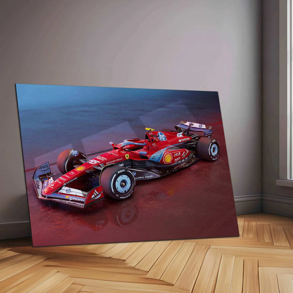 2024 Formula 1 Ferrari SF-24 (007) Metal Poster | Iconic Ferrari F1 Racing Art - TURTLEWINGS 