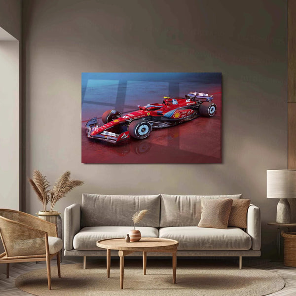2024 Formula 1 Ferrari SF-24 (007) Metal Poster | Iconic Ferrari F1 Racing Art - TURTLEWINGS 