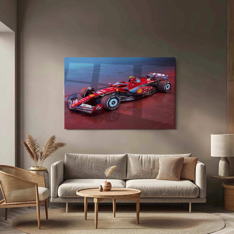 2024 Formula 1 Ferrari SF-24 (007) Metal Poster | Iconic Ferrari F1 Racing Art - TURTLEWINGS 