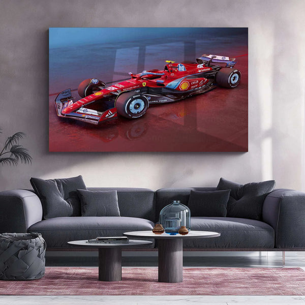 2024 Formula 1 Ferrari SF-24 (007) Metal Poster | Iconic Ferrari F1 Racing Art - TURTLEWINGS 