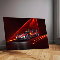 Car Metal Poster | 2025 Ferrari 499P-001 Metal Poster – Ultimate Hypercar Racing Wall Art - TURTLEWINGS 
