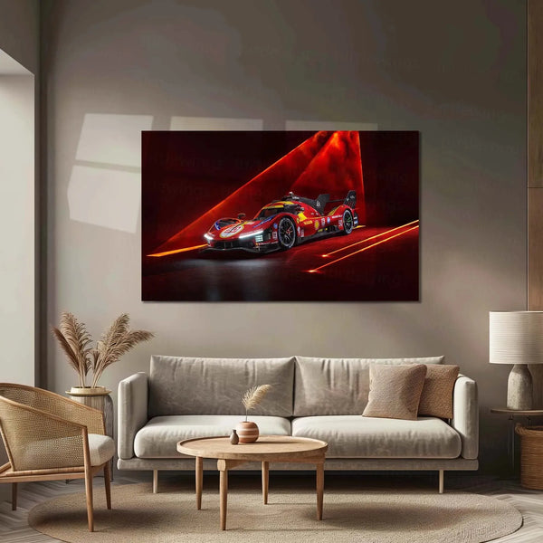 Car Metal Poster | 2025 Ferrari 499P-001 Metal Poster – Ultimate Hypercar Racing Wall Art - TURTLEWINGS 