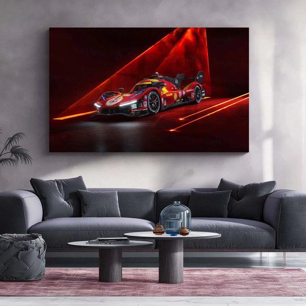 Car Metal Poster | 2025 Ferrari 499P-001 Metal Poster – Ultimate Hypercar Racing Wall Art - TURTLEWINGS 