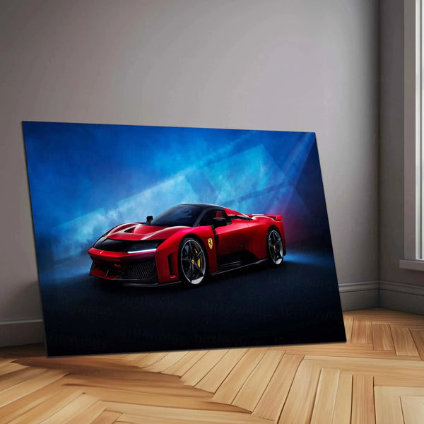 Car Metal Poster | 2025 Ferrari F80-001 Metal Poster – Futuristic Hypercar Wall Art - TURTLEWINGS 