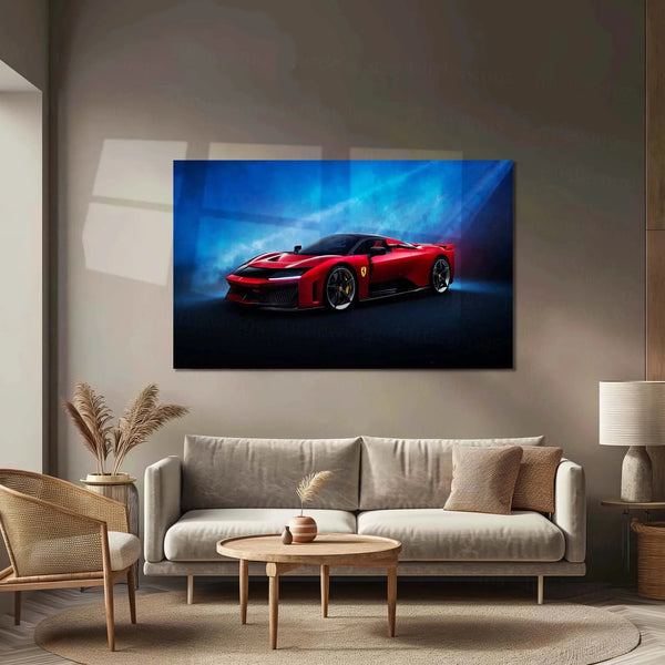 Car Metal Poster | 2025 Ferrari F80-001 Metal Poster – Futuristic Hypercar Wall Art - TURTLEWINGS 