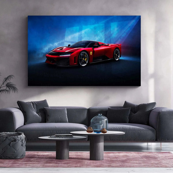 Car Metal Poster | 2025 Ferrari F80-001 Metal Poster – Futuristic Hypercar Wall Art - TURTLEWINGS 