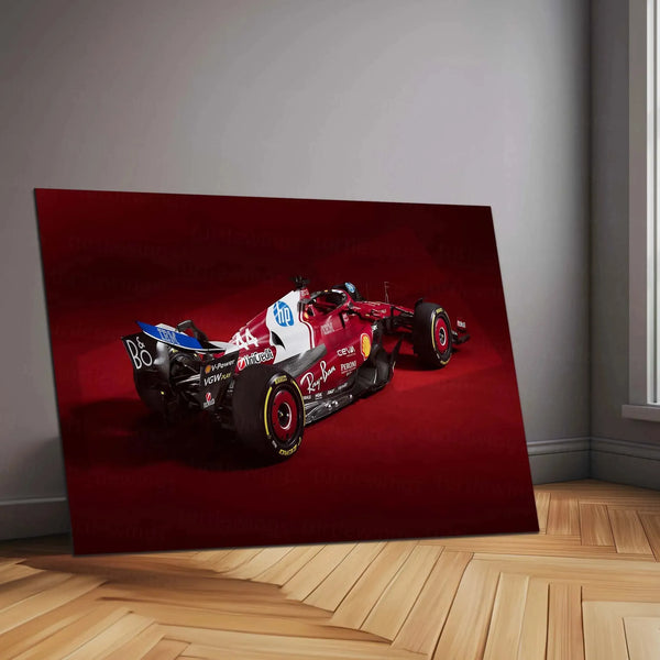 Car Metal Poster | 2025 Formula 1 Ferrari SF-25-004 Metal Poster – Ultimate Racing Wall Art - TURTLEWINGS 