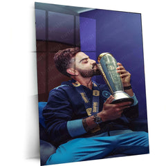 Virat Kohli | Indian Team Champions Trophy 2025 Winner | Metal Poster - TURTLEWINGS 
