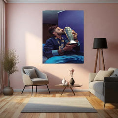 Virat Kohli | Indian Team Champions Trophy 2025 Winner | Metal Poster - TURTLEWINGS 