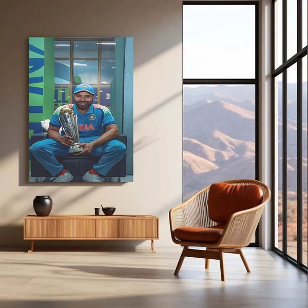 Indian Team Champions Trophy 2025 Winner – Metal Poster | Rohit Sharma - TURTLEWINGS 