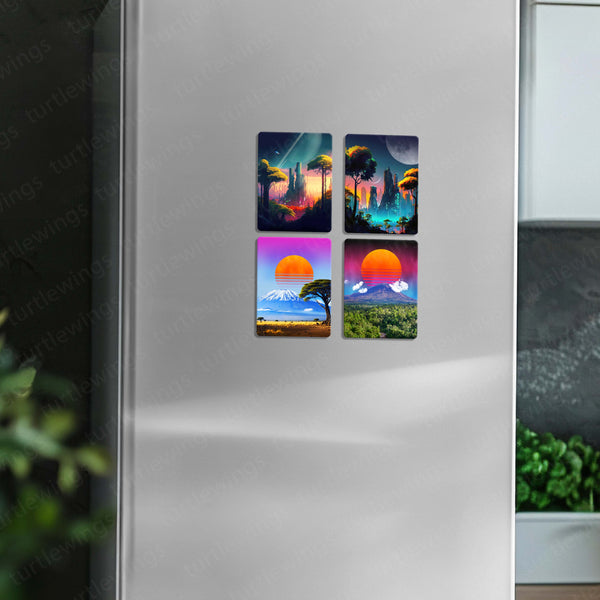 Fridge Magnets |  Nature Art – Set of 4 Fridge Magnets ( 60 x 80 mm)