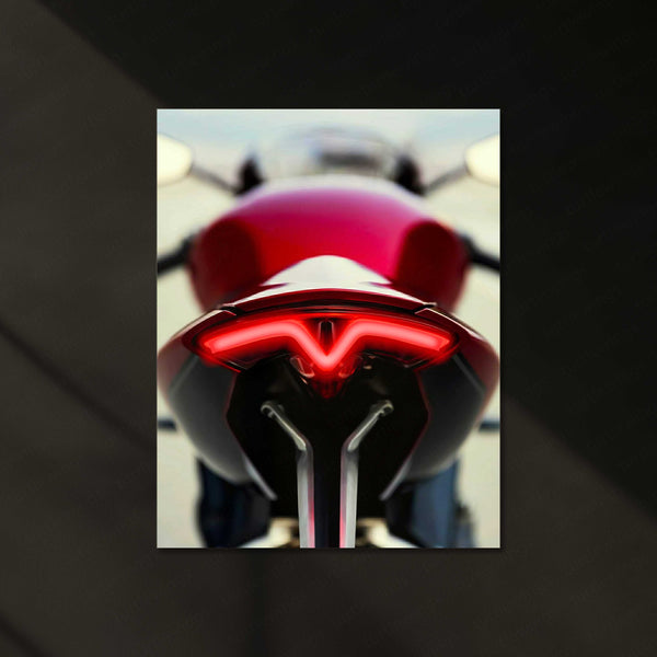 Triumph Speed Triple 1200 RR – Neon LED Metal Frame | Glowing Café Racer Poster | British Superbike Wall Art