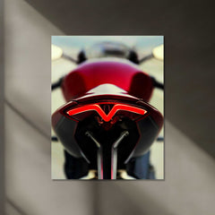 Triumph Speed Triple 1200 RR – Neon LED Metal Frame | Glowing Café Racer Poster | British Superbike Wall Art