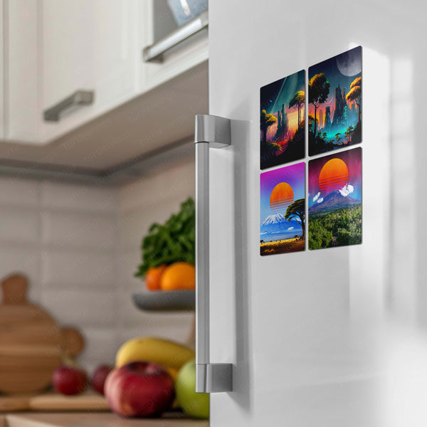 Fridge Magnets |  Nature Art – Set of 4 Fridge Magnets ( 60 x 80 mm)