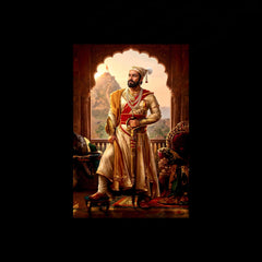 Chhatrapati Shivaji Maharaj Metal Frame | Warrior King Wall Art | Metal Frame 16 - TURTLEWINGS 